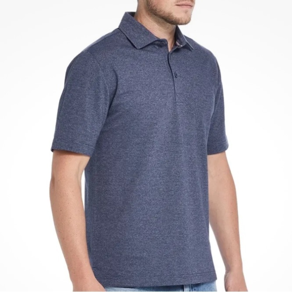 Weatherproof Vintage Men’s The Vintage Short Sleeve Tee Polo Ocean Blue Medium - Picture 2 of 9